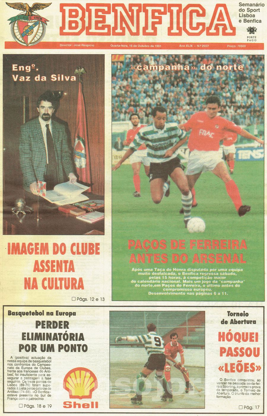 jornal o benfica 2557 1991-10-16